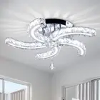 Modern Crystal Chandeliers Acrylic Crystal Led Ceiling Light Fixtures Arm Pen...
