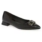 TORY BURCH ~ GEORGIA Perfect BLACK Pointed Toe Flat Shoe Sz 8.5
