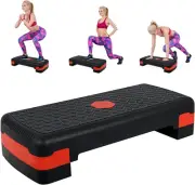 Aerobic Step, Home Gym Exercise Stepper Platform, Height Adjustable Cardio Wo...