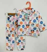 Peter Alexander Girls Size 3 Pjs Set Animals & Polka Dots Winter Pyjamas New