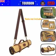 Tourbon Canvas Knives Roll Tool Carry Bag Strap Mat Chefs Knife Storage Case AU