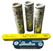 Vintage Sheaffers Fineline (1) Autopoint (3) Lead Refills & Fineline Erasers (1)