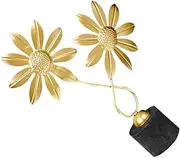 Light Luxury Wrought Iron Ornaments Desktop Metal Ornaments Spring Decorations for Home Metal Iron Leaf Decor Flower Ornaments Modern Desktop Ornaments Wooden Golden