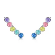 Sterling Silver Smiling Face Hook Hypoallergenic Earrings