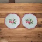 Set 8 Melamine Strawberry 10" Dinner Plates Red White Farmhouse Cottage Core New