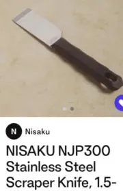 Nisaku NJP300 Stainless Steel 1.5"Scraper Knife: Sharp/Paint/Caulk/Cut/Concrete