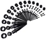 Ear Stretching Kit 50 Pieces Ear Gauges Expander Set Acrylic Rejuvenators And Plugs & Silicone Tunnels Piercing Jewelry Set