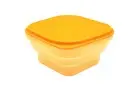 Marcus & Marcus Yellow Collapsible Food Stroage Snack Container w/Lid Silicone