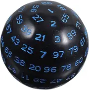 HAWILLOSCH 100 Sided Game Dice Multi-Sided Dice Board Game Props Acrylic Fun Party Accessory