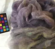 Romney variegated blues wool roving spinning weaving felting fiber arts