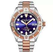 Stuhrling 1005 04 Astral Automatic Date Blue Stainless Steel Mens Watch