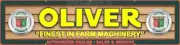 OLIVER TRACTOR FARM MACHINERY DEALER LETTER SIGN REMAKE BANNER MURAL 24" x 96"