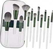 VINTORKY 12pcs Set Professional Makeup Brush Set with Bag Versatile Blush Brush Foundation Eye Shadow Tools for Natural Finish for Makeup Lovers and Beginners