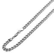 Men's 9mm Stainless Steel Chain Necklaces Cuban Link Curb Chain / Gift box
