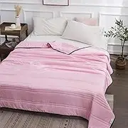 Nuvodreams Cooling Blanket Queen Size, NuvoDreams Cooling Comforter for Hot Sleepers, Lightweight & Breathable Cool Blanket Queen Size, Soft, Fall Asleep Quickly (Pink,180 * 220cm)