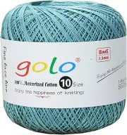 Golo Cotton Crochet Thread Balls Size 10 Cotton Knitting Thread Yarn for Crochet