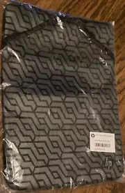 HP Laptop Sleeve Case Bag 14x12” Soft Cover Pouch Black/gray Geometric New