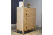 VI Colmar Solid Timber 5 Drawer Tallboy