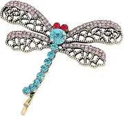 [GAUEIOUR] Halloween Word Clip Dragonfly Hairpin,Halloween Costume Cosplay Hair Clips,Dragonfly Graphics Side Clip,Vintage Alloy,Women Fashion One Word Clip