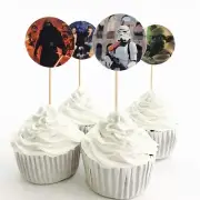 12x Star Wars Food Topper Pick. Party Supplies Lolly Loot Bag Bunting Flag Deco
