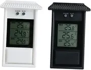 FUNOMOCYA Indoor Thermometer Fridge Thermometer Temperature Gauge Temperature Meter Outdoor White Indoor