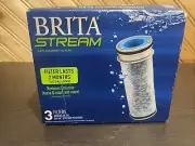 Brita Stream reaplacement filters, 3 filters in one box, reduce chlorine
