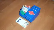 Bridge Bidding Boxes (set of four, navy blue), BRAND NEW, vertical style
