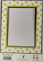 YELLOW POLKA DOTS Die-Cut “Frame Ups”(5”x6-1/2”)By My Minds Eye •Spots•Sunshine•