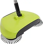 COOPHYA Multi Function Hand Push Sweeper Broom with Dustpan and Trash Bin Rotating Floor Cleaning Mop for Marble and Tile Surfaces Green
