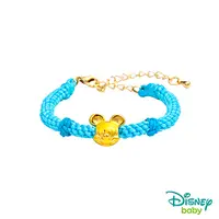 在飛比找PChome24h購物優惠-Disney迪士尼金飾 黃金編織手鍊-平安結米奇款