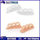 AU Silicone Toe Separator Ergonomic 3-Hole Toes Support Brace for Foot Pain Reli