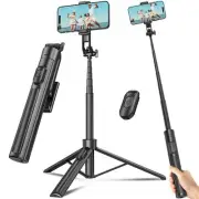 Extendable Selfie Stick Tripod for iPhone with Remote Control 63 Inch