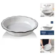 Ceramic Pie Pan, 9 Inches Pie Plate, Pie Dish for Dessert Kitchen, Round Baki...