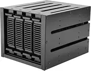 SilverStone Technology SST-FS304B-V, Three 5.25" Device Bays to Four 3.5" SAS 12G/SATA 6Gbps Hot-Swap Cage with Support for 9.5mm Slim ODD