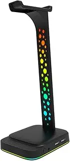 Cabilock RGB Headphone Stand with USB Hub Stylish Desk Organizer for Teenage Boys Years Cool Light Effects for Headsets