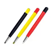 New 3pcPen-Type 5"Scratch Brush Set - Steel, Brass, Nylon - Retractable Bristles
