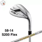 MIZUNO S23 Wedge White Satin Finish 58-14 Sole S Dynamic Gold HT Steel Flex S200