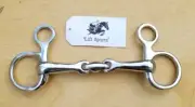 Horse Hanging Cheek Snaffle Bit Baucher Lozenge Fat with Oval Link Polish Steel