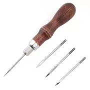 Leathercraft Tool 4 in 1 Hole Punch Set Leather Stitching Sewing Awl Kit