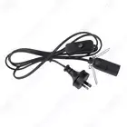 E14 Lamp Power Cord For Himalayan Salt Lamp Power Cord – Black 220V-250V AU Plug