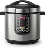 Philips Viva Collection All-in-One Multicooker, ProCeramic+ Pot 6L, 1300W, Automatic Keep Warm for 12 hours, Multi Cooking Modes, Easy-to-Clean, 9 Safety Protection Systems, Silver (HD2237/72)