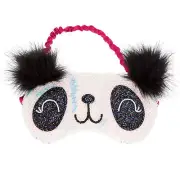 Sequin Panda Sleep Mask Fuzzy Furry Soft Sleep Aid Plush Sleeping Mask New