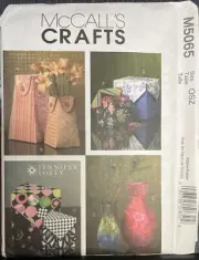 MCCALLS CRAFTS M5065 Home Decor Fabric Boxes & Vases Sewing Pattern New Uncut
