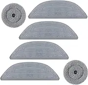 Floor Mop Pads | Pack of 6 Mopping Pads Absorbent | Floor Cleaning Accessories for Robot Vacuum Cleaner Wet and Dry Reusable Microfiber Wipes for Kitchen Bathroom