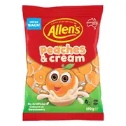 Allens Peaches And Cream Lollies Candy 170g