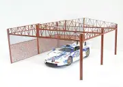 Diorama open garage Scale 1:18 Shelter Model cars display Diorama model kit 1/18