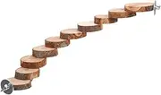 Yardwe Birds Train Ladder Parakeets Perch Bird Cage Accessory Natural Toy Parrot Applewood Ladder