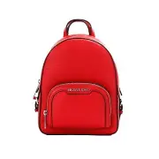 Michael Kors Jaycee Mini XS Red Leather Zip Pocket Backpack Women Luxury Bags