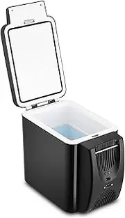 Portable Mini Fridge, Compact Car Refrigerator Car Refrigerator 12V Freezer Heater 6L Car Freezer Cooler Warmer Portable Electric Fridge Icebox Travel Refrigerator Portable Car Fridge for Travel and C