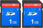INDMEM SD Card 1GB (2 Pack) Class 4 Flash Memory Card MLC Stanard Secure Digital Cards Camera Cards, 1GB(1pack)